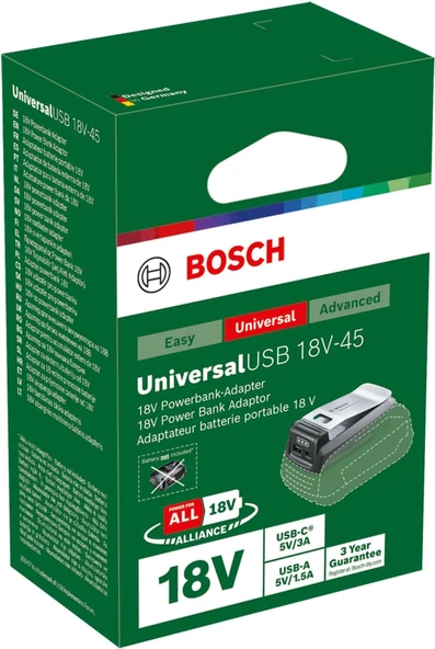 Bosch UniversalUSB 18V-45 Powerbank Adaptör - 1600A02WS1 - 7