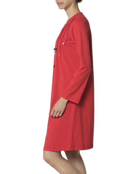 Doremi Uzun Kollu Penye Gecelik - Resim 3