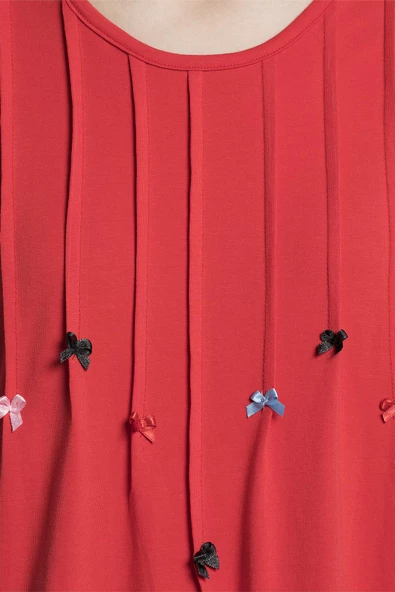 Doremi Uzun Kollu Penye Gecelik - Resim 5