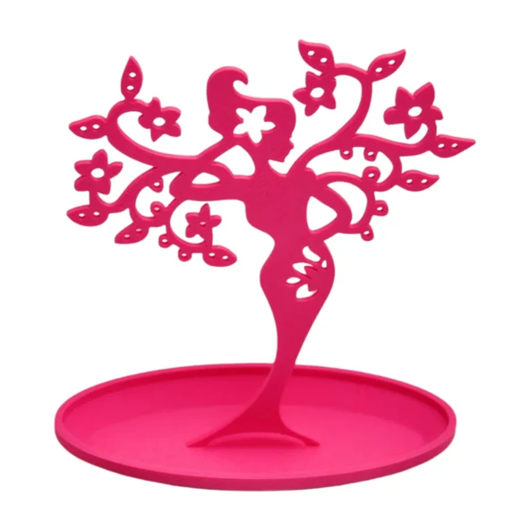 Ağaç Perisi Tasarımlı Takı Standı - Takı Askılığı - Pembe - 3