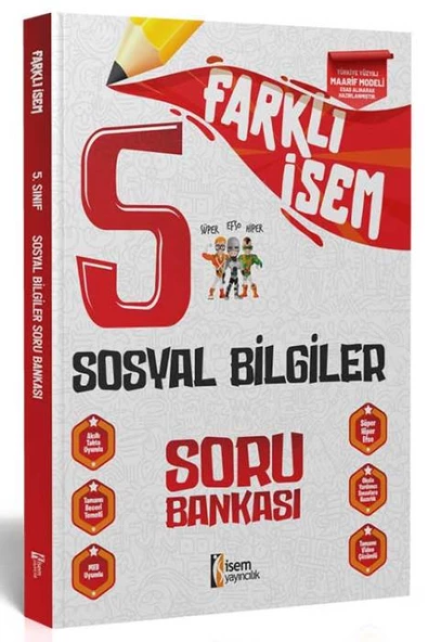 İsem Yayıncılık Farklı İsem 5. Sınıf Sosyal Bilgiler Soru Bankası