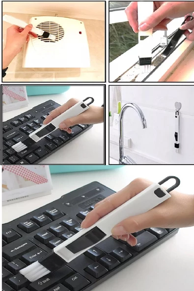 Periboia Mini Kürekli Fırça Bilgisayar Klavye Pencere Oluğu Dar Bölge Köşe Bucak Toz Fırçası - 2