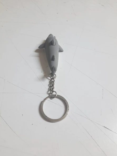 Periboia Sesli Işıklı Köpek Balığı Fenerli Mini Anahtarlık  Çanta Süsü Hediyelik - 5