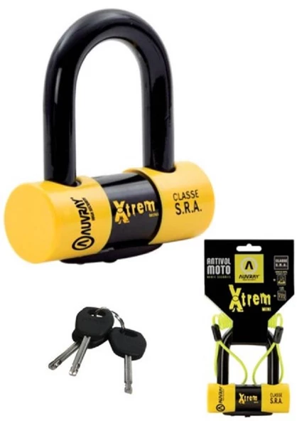 Auvray xtrem Mını U Disk Kilidi 52x65Mm + Hatırlatma Kablosu - 2
