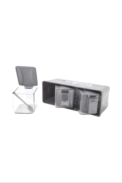 3 Lü Baharatlık Set Duvar Askılı Royaleks-L677 - 2