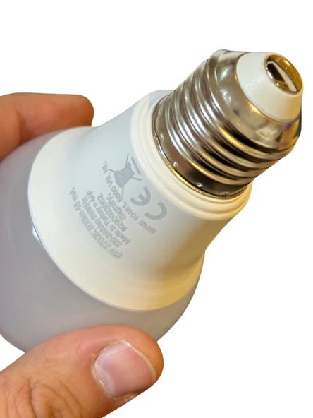 Philips 8W (60W) 2700K (Sarı Işık) E27 Duylu Klasik Led Ampul (10 Adet) - Resim 5