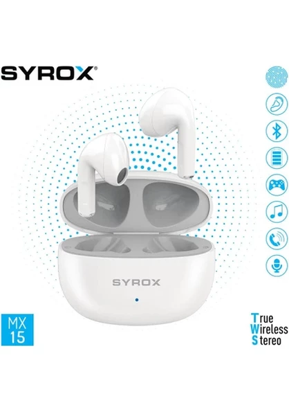 SYROX MX15 Tws Bluetooth Kulaklık Bt 5.3