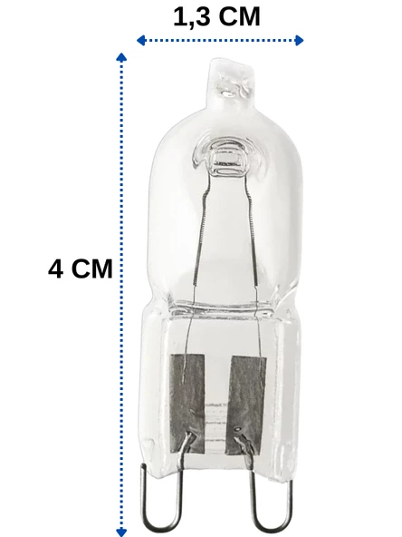 Osram Halopin Oven 40W 2700K (Sarı Işık) G9 Duylu Halojen Fırın Ampulü (4 Adet) - 3