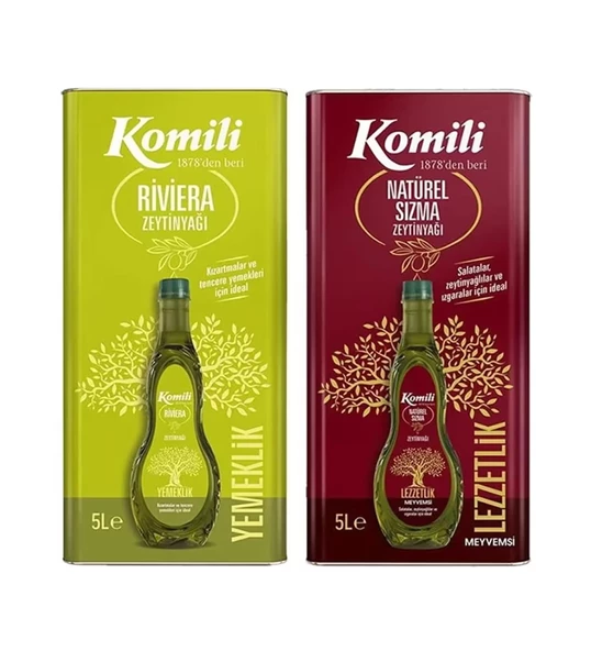 Komili 5 lt Riviera + 5 lt Sızma Zeytinyağı