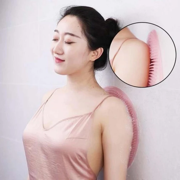 Banyo Silikon Fırçalı Masaj Matı Ayaklar Için Topuk Masaj Paspası - 4