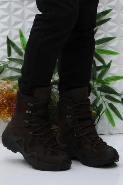 Scooter P1490 Kahve Hakiki Deri Avcı Botu Askeri Postal Su Geçirmez Erkek Bot - Resim 2