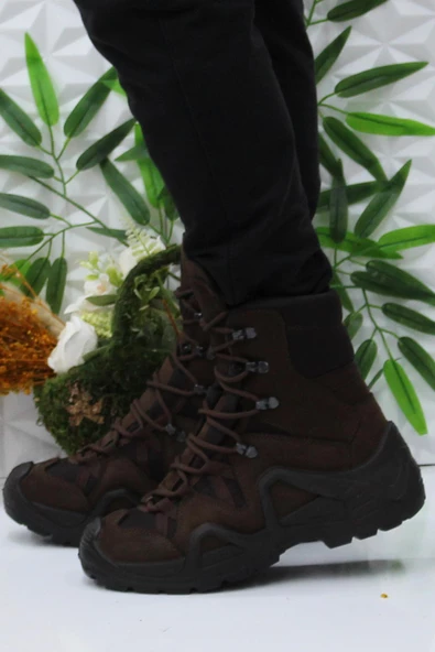 Scooter P1490 Kahve Hakiki Deri Avcı Botu Askeri Postal Su Geçirmez Erkek Bot - Resim 3