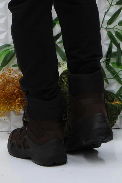 Scooter P1490 Kahve Hakiki Deri Avcı Botu Askeri Postal Su Geçirmez Erkek Bot - Resim 4