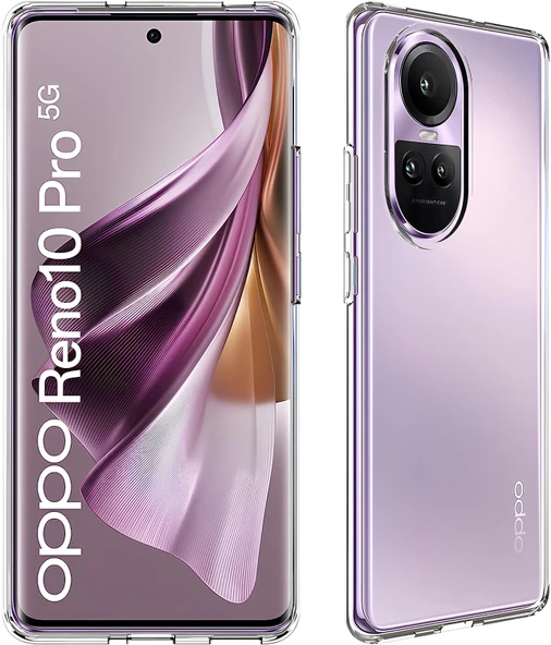 Oppo Reno 10 Premium Şeffaf Silikon Kılıf