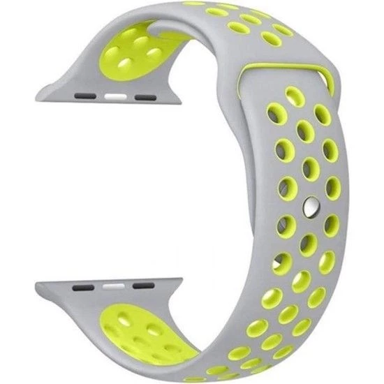 Gpack Apple Watch 10 46mm Kordon Delikli Çift Renk Silikon - 7