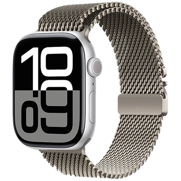Gpack Apple Watch Ultra Kordon Metal Tokalı Kalın Hasır KRD121 - 2