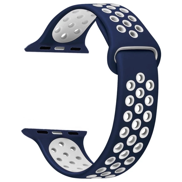 Gpack Apple Watch 10 42mm Kordon Delikli Çift Renk Silikon - 2