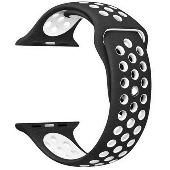 Gpack Apple Watch 10 46mm Kordon Delikli Çift Renk Silikon - 5