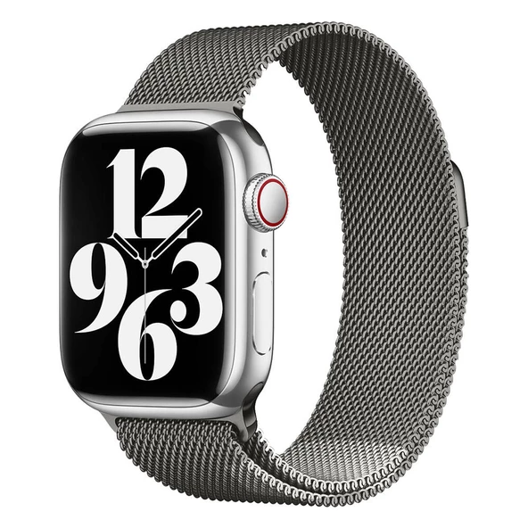 Gpack Apple Watch 10 46mm Kordon Hasır Metal Örgülü Ayarlanabilir BAND01 - 11