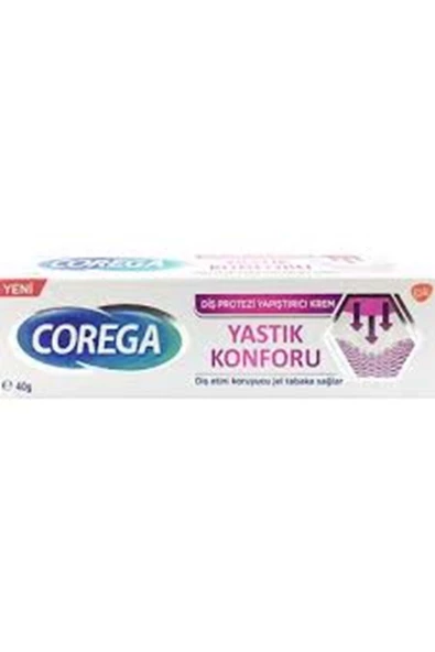 Corega   Diş Protez Yapıştırıcı Krem Yastık Konforu 40 Gram