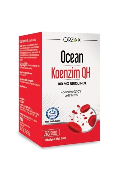 Ocean   Ocean Koenzim Qh 100 Mg Ubiquinol (30 Kapsül)