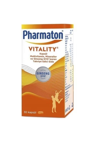 badedermokozmetik   Pharmaton Vitality Multivitamin Gıda Takviyesi 30 Kapsül