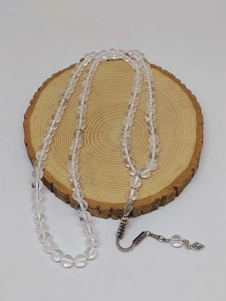 Kristal Kuvars Taşı 99luk Tesbih 8mm (8956) - Resim 2