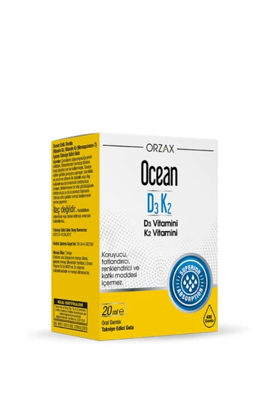 Ocean   Orzax Ocean D3K2 Vitamin Damla 20 ml