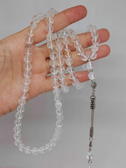 Kristal Kuvars Taşı 99luk Tesbih 8mm (8956)