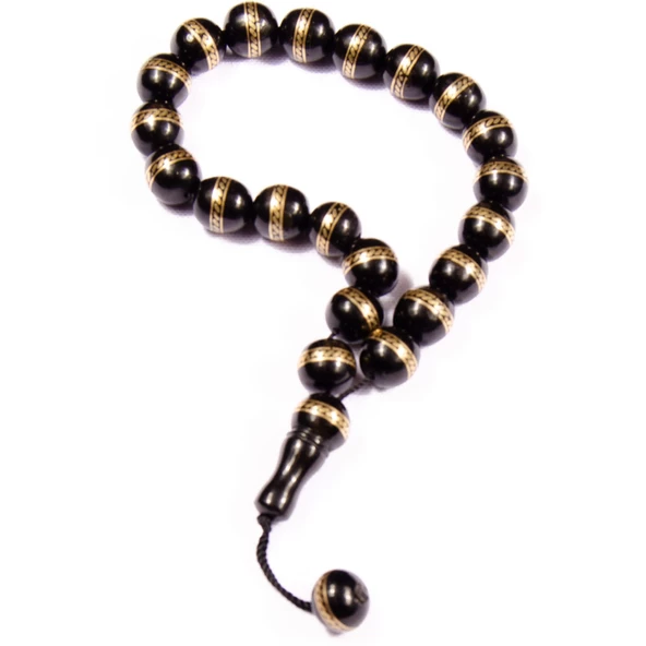 Küre Kesim 13x13 mm Efe Boy Pirinç Sarmallı Rus Oltusu  Sistem Püsküllü Tesbih ürün görseli 1