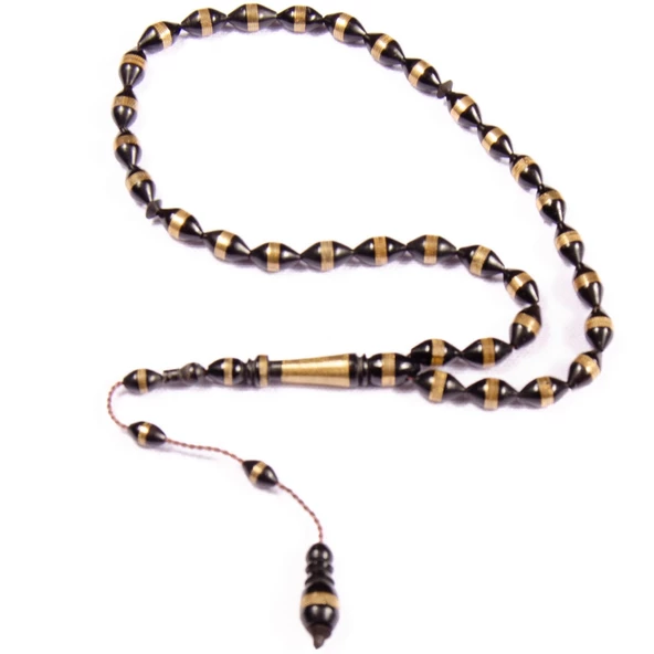 Arpa Kesim 10x6 mm Pirinç Sarmal Kuka  Sistem Püsküllü Tesbih ürün görseli 1