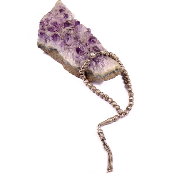 925 Ayar Küre Kesim 6x6 mm Gümüş Tesbih 17,40 GRAM - 2
