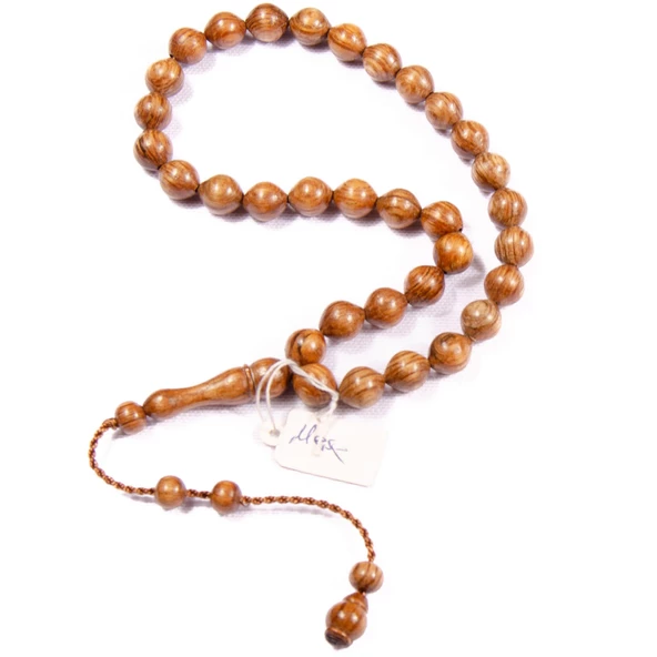 Sığırcık Kesim 11x10 mm  Meşe Ağacı Sistem Püsküllü Tesbih ürün görseli 1