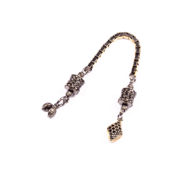 Özel Seri Zirkon Taşlı Gümüş Püskül 4,5 Cm 5,44 Gram - Resim 2