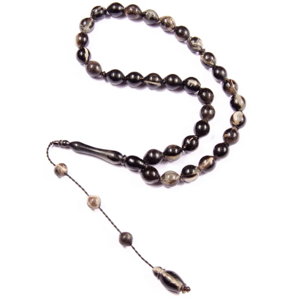 Sığırcık Kesim 11x10 mm Bufolo Boynuzu  Sistem Püsküllü Tesbih ürün görseli 1