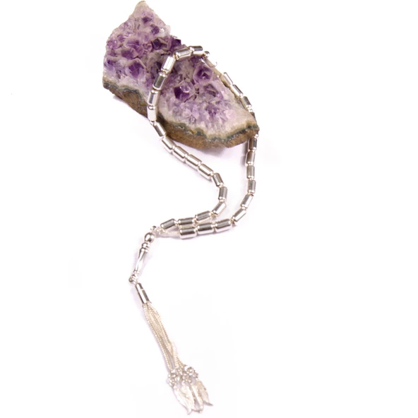 925 Ayar Kapsül Kesim 9x6 mm Gümüş Tesbih 30,40 GRAM - 2