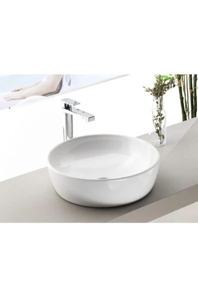 Turkuaz   Cerastyle One Tezgah Üstü Lavabo 46 Cm (b.delıksız)