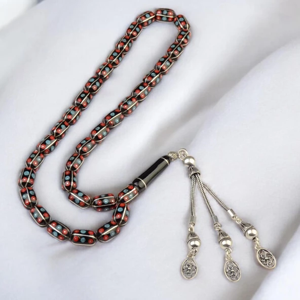 Kapsül Kesim 12x8 mm İşlemeli Erzurum Oltu Tesbih ürün görseli 1