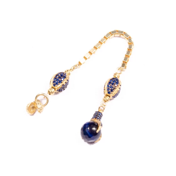 Özel Seri Zirkon Taşlı Gümüş Püskül 4,5 Cm 6,52 Gram ürün görseli 1