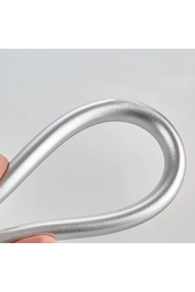 4 ADET Gri Paslanmaz Kopmaz Patlamaz Kaliteli Pvc Duş Hortumu Tüm Duş Setleri Ile Uyumlu - 150cm - 5