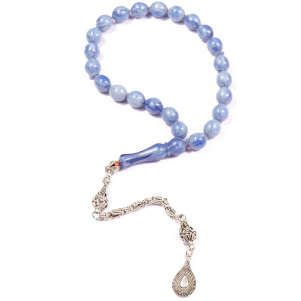 Beyzi Kesim 10x8 mm Efe Boy Yoğun Hareli Katalin Alpaka Püsküllü ürün görseli 1