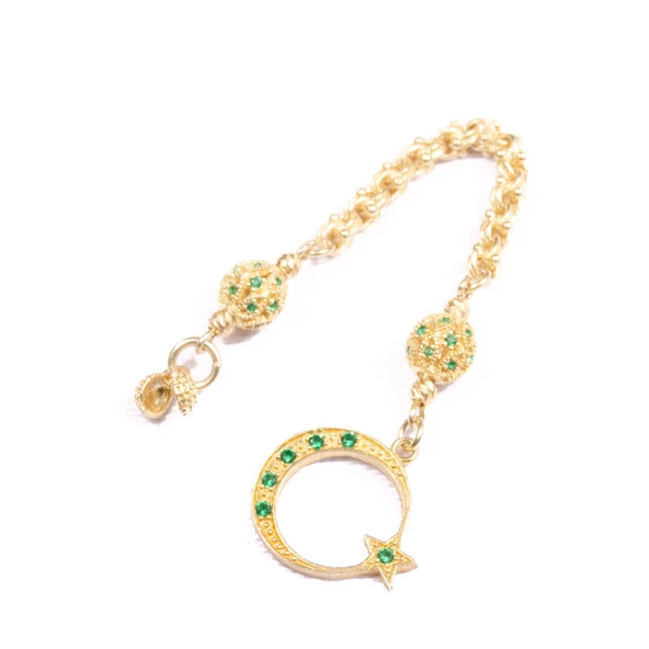 Özel Seri Zirkon Taşlı Gümüş Püskül 4,5 Cm 6,84 Gram ürün görseli 1