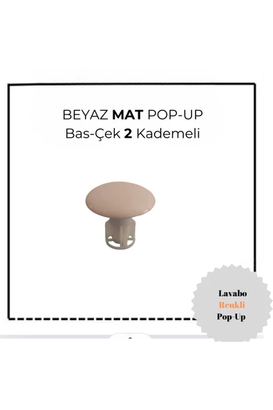 İZ YAPI RENKLİ LAVABO POP UP + SİFON MAT BEYAZ - 4