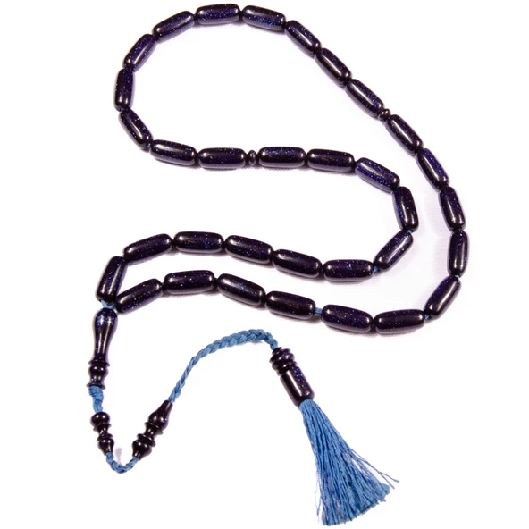 Kapsül Kesim 18x18 mm Koleksiyonluk Simli Katalin  Saray Püsküllü Tesbih ürün görseli 1