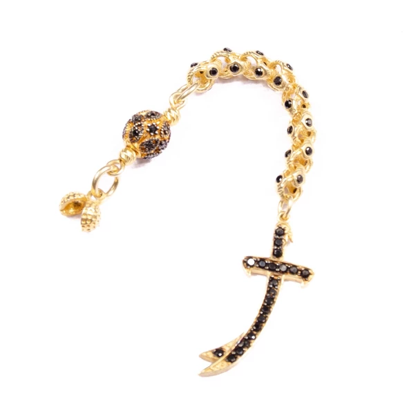 Özel Seri Zirkon Taşlı Gümüş Püskül 4 Cm 5,10 Gram ürün görseli 1