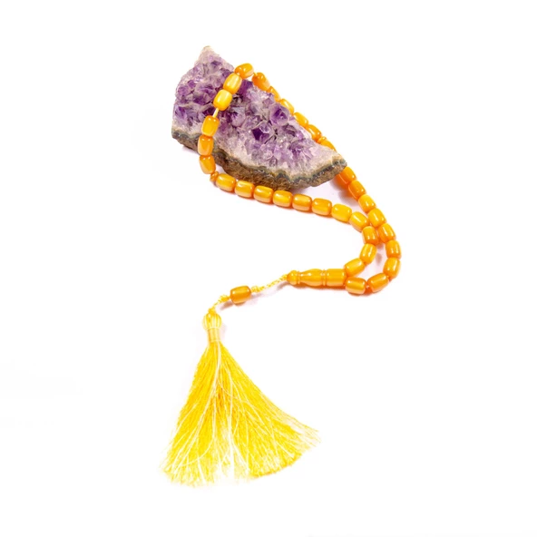 Kapsül Kesim 11x9 mm Simli Katalin  Tesbih - Resim 2