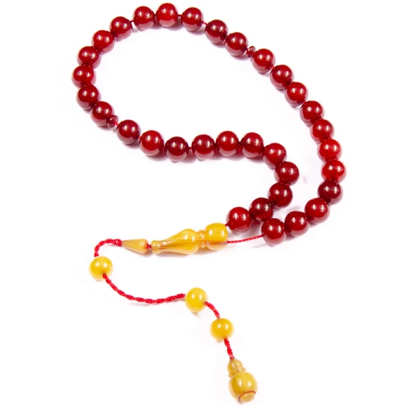 Küre Kesim 11x10 mm Osmanlı Benzetme Sıkma Kehribar Sistem Püsküllü Tesbih ürün görseli 1