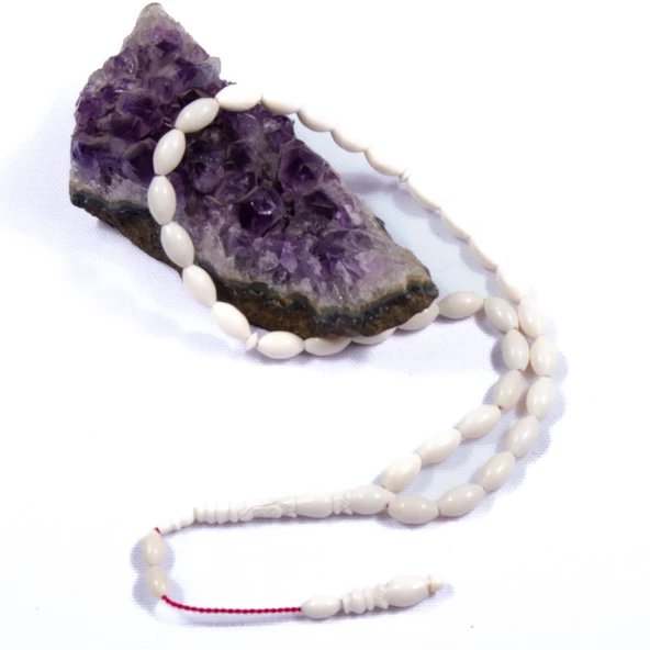 Arpa Kedim İmame İşçilikli Deve Kemiği Tesbih - Resim 2