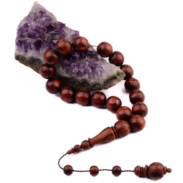 Efe Boy Küre Kesim 14x14 mm Sistem Püsküllü Ağaç Tesbih - Resim 2