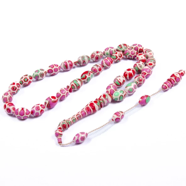 Özel Seri Arpa Kesim 12x8 mm Katalin Sistem Püsküllü Tesbih ürün görseli 1